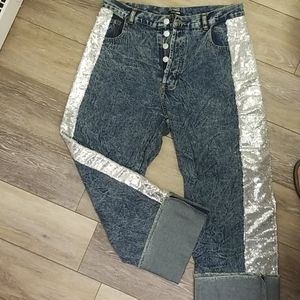 Sequin Capri Jeans